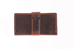Χειροποίητο Δερμάτινο Πορτοφόλι Καφέ Σκούρο - Image 4