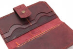 Χειροποίητο Δερμάτινο Πορτοφόλι Μπορντό - Image 7