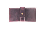 Χειροποίητο Δερμάτινο Πορτοφόλι Μωβ