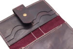 Χειροποίητο Δερμάτινο Πορτοφόλι Μωβ - Image 4